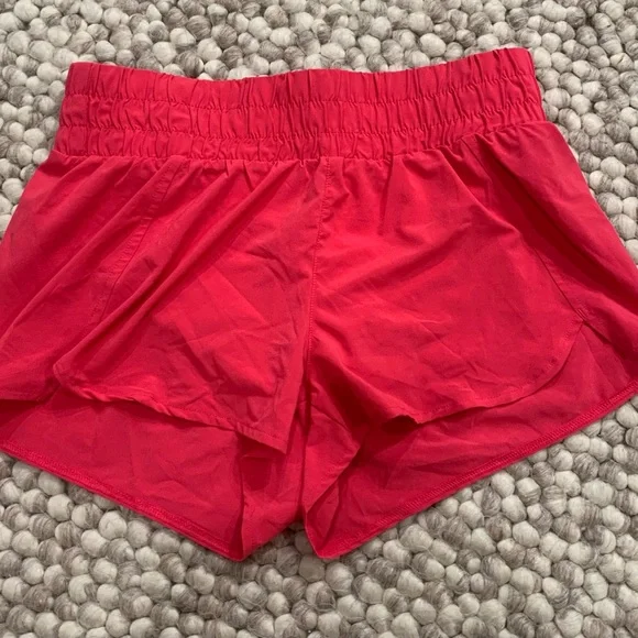 Zella Pink and Green Athletic Shorts Elastic Waistband M - Picture 5 of 6